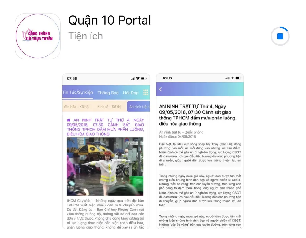 Quận 10 ra mắt Trang thông tin điện tử và ứng dụng xử lý vi phạm trật tự đô thị ảnh 2 Quận 10 ra mắt Trang thông tin điện tử và ứng dụng xử lý vi phạm trật tự đô thị ảnh 2