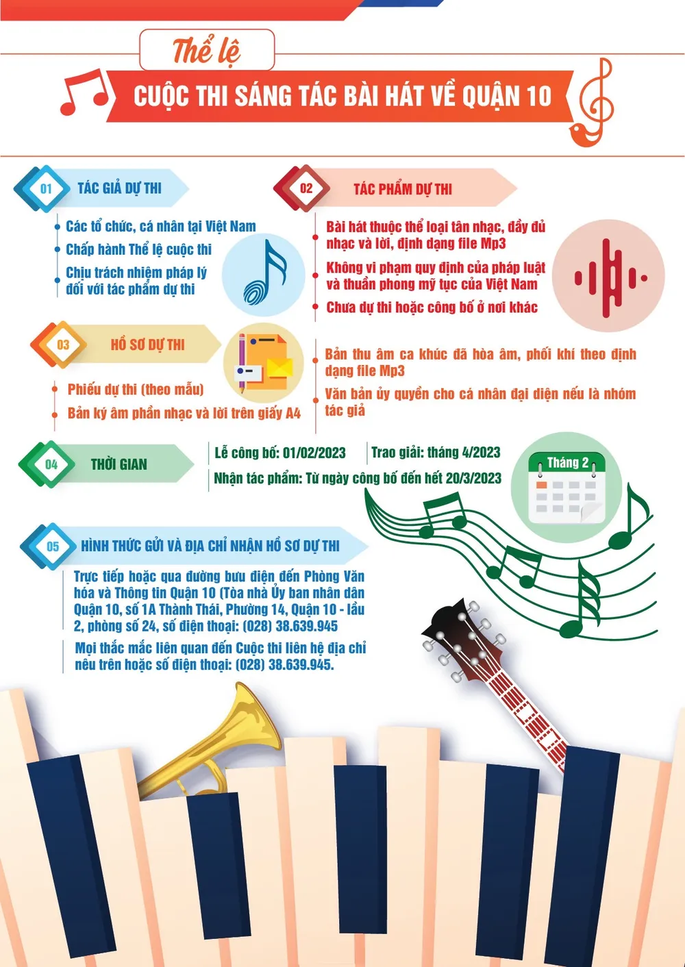 Thể lệ cuộc thi sáng tác biểu trưng quận 10 và sáng tác bài hát về quận 10 Thể lệ cuộc thi sáng tác biểu trưng quận 10 và sáng tác bài hát về quận 10