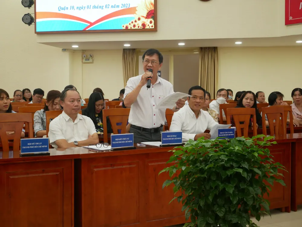 Nhạc sĩ Nguyễn Đức Trung, Phó Chủ tịch Hội Âm nhạc TPHCM, phát biểu góp ý về cuộc thi Nhạc sĩ Nguyễn Đức Trung, Phó Chủ tịch Hội Âm nhạc TPHCM, phát biểu góp ý về cuộc thi