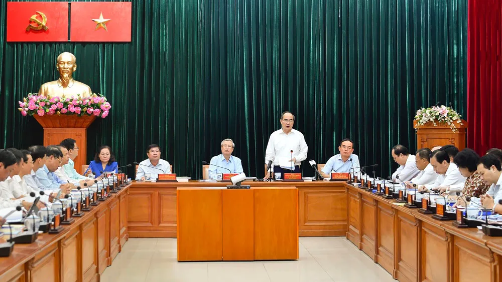 Thường trực Ban Bí thư làm việc với Thành ủy TPHCM về công tác tổ chức Đại hội Đảng ảnh 4 Thường trực Ban Bí thư làm việc với Thành ủy TPHCM về công tác tổ chức Đại hội Đảng ảnh 4