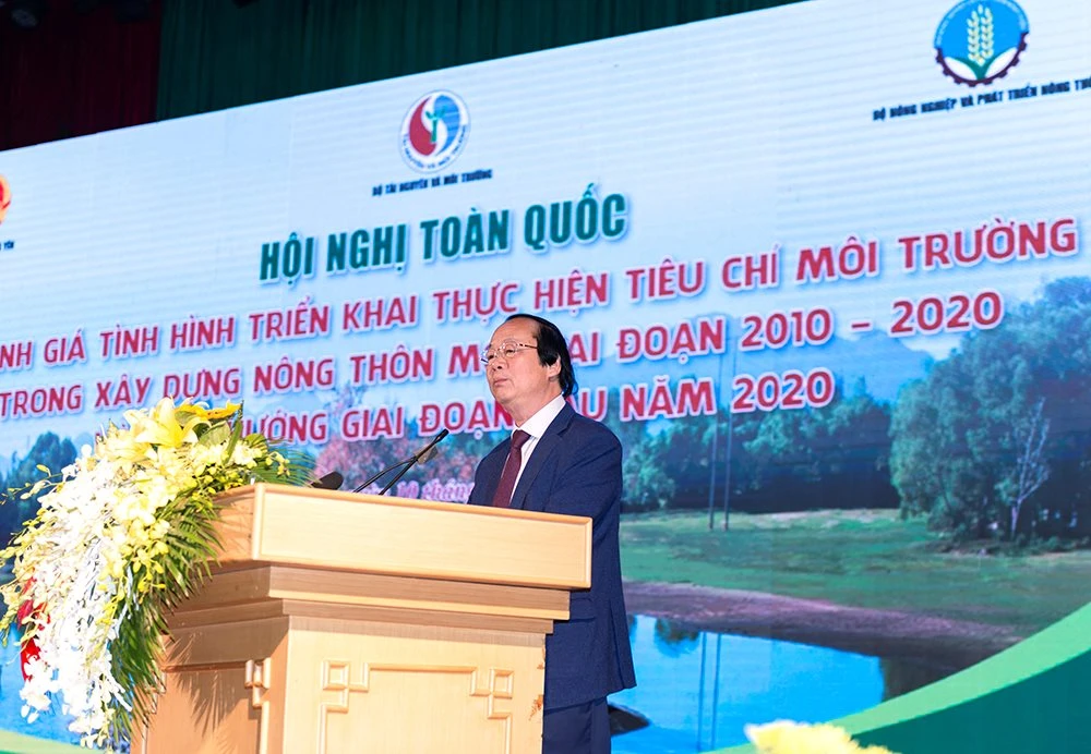 Thứ trưởng Bộ Tài nguyên và Môi trường Võ Tuấn Nhân phát biểu khai mạc Hội nghị