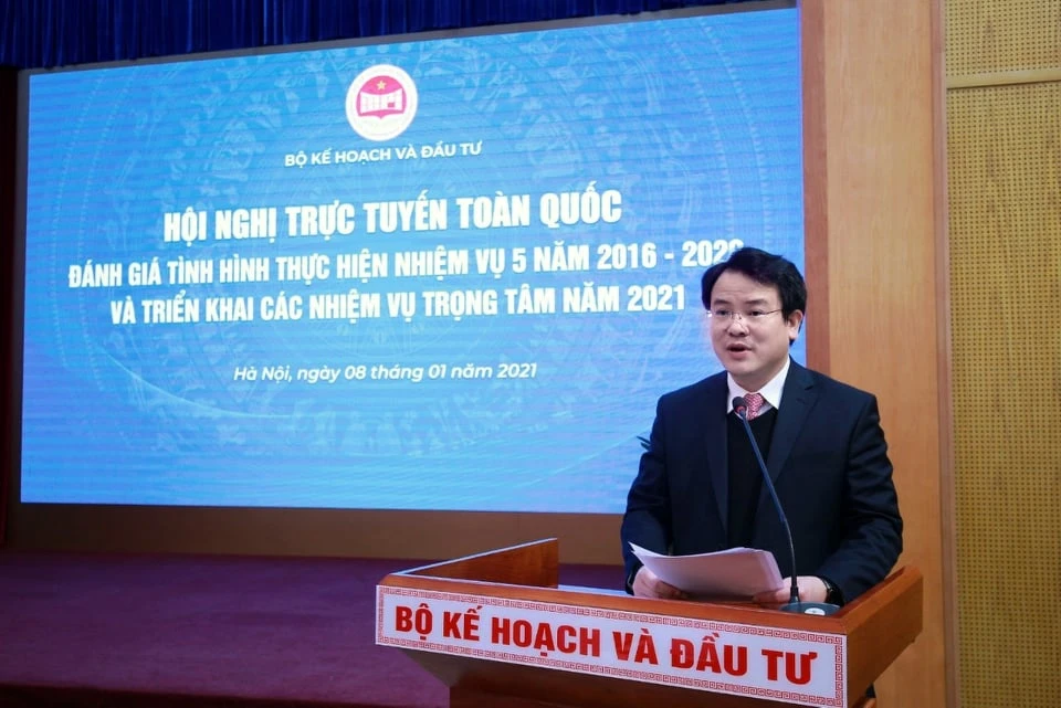 Thứ trưởng Bộ Kế hoạch và Đầu tư Trần Quốc Phương phát biểu