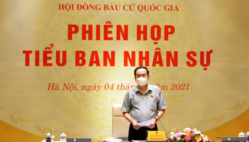 Phó Chủ tịch Thường trực Quốc hội Trần Thanh Mẫn chủ trì họp phiên thứ ba của Tiểu ban Nhân sự 