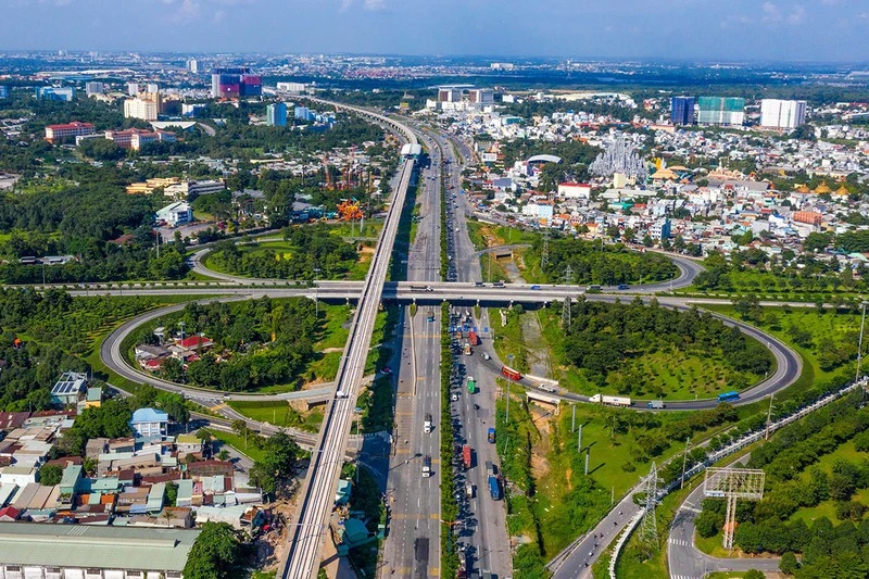 Một góc TPHCM nhìn từ trên cao 