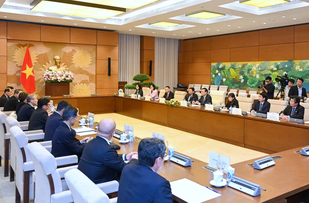 Quang cảnh buổi tiếp. Ảnh: VIẾT CHUNG