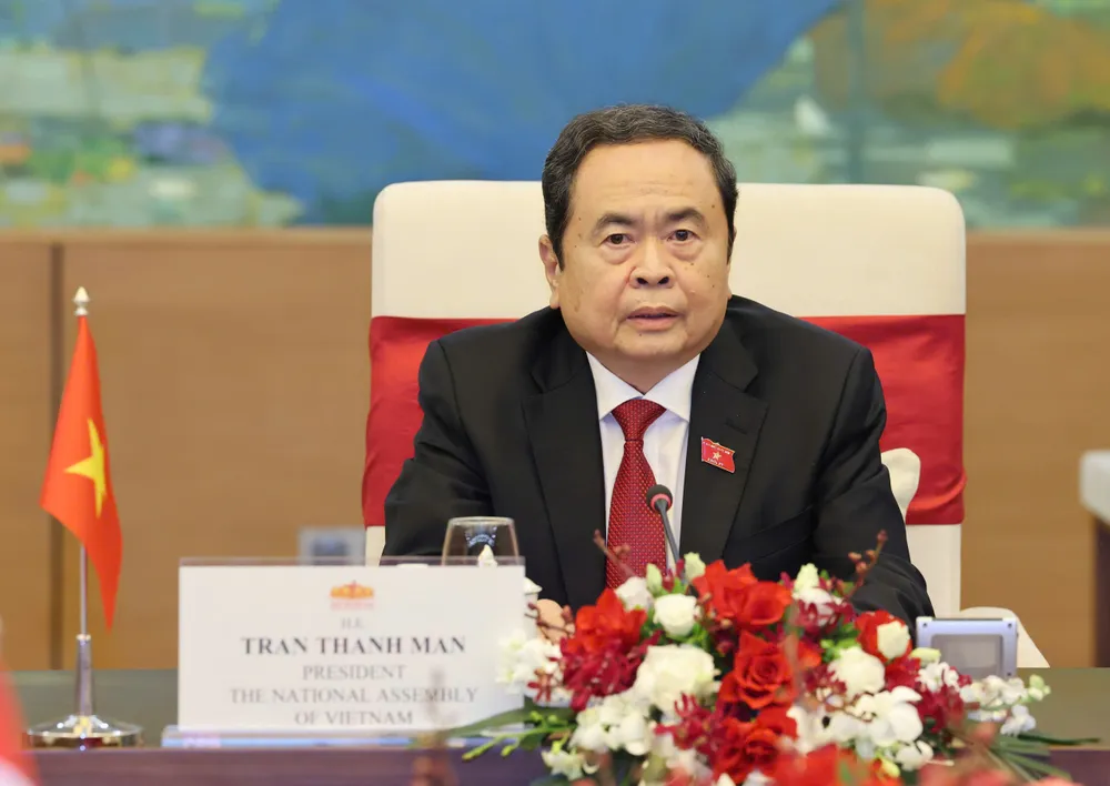 Chủ tịch Quốc hội Trần Thanh Mẫn tại cuộc hội kiến. Ảnh: QUANG PHÚC MẪN 28.jpg