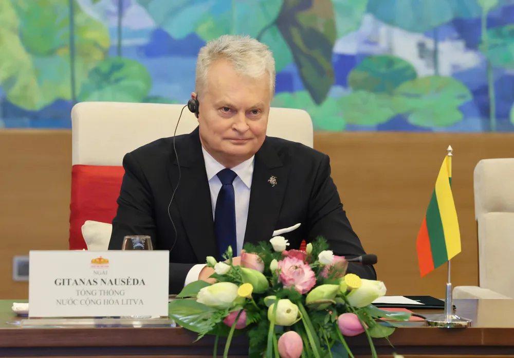 Tổng thống Litva Gitanas Nauseda. Ảnh: QUANG PHÚC Lít va.jpeg