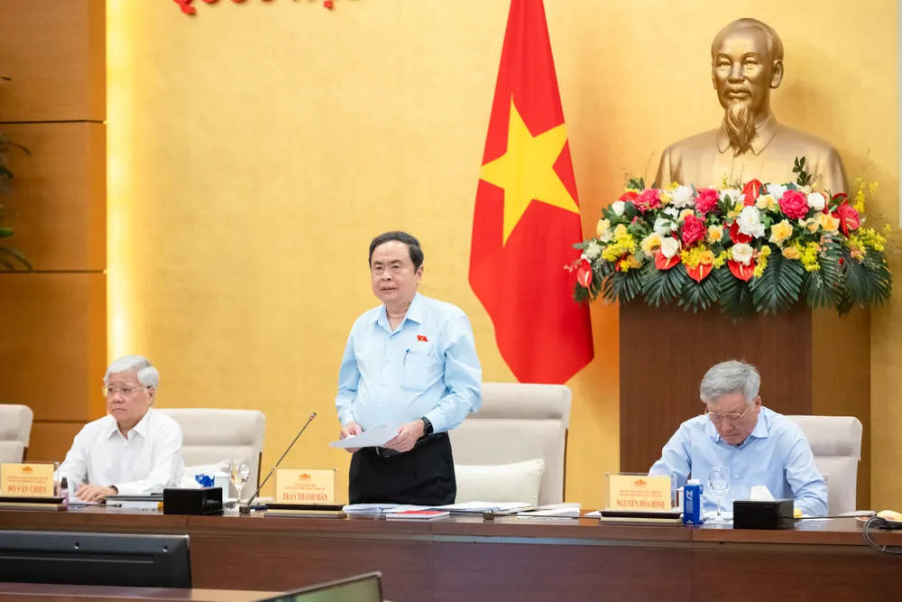 Chủ tịch Quốc hội Trần Thanh Mẫn phát biểu khai mạc phiên họp MẪN NÀY.jpg