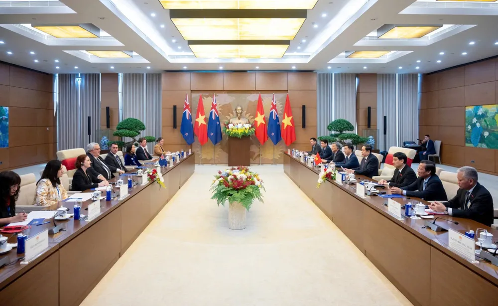 Quang cảnh cuộc hội đàm. Ảnh: VIẾT CHUNG QC Hội đàm.jpeg