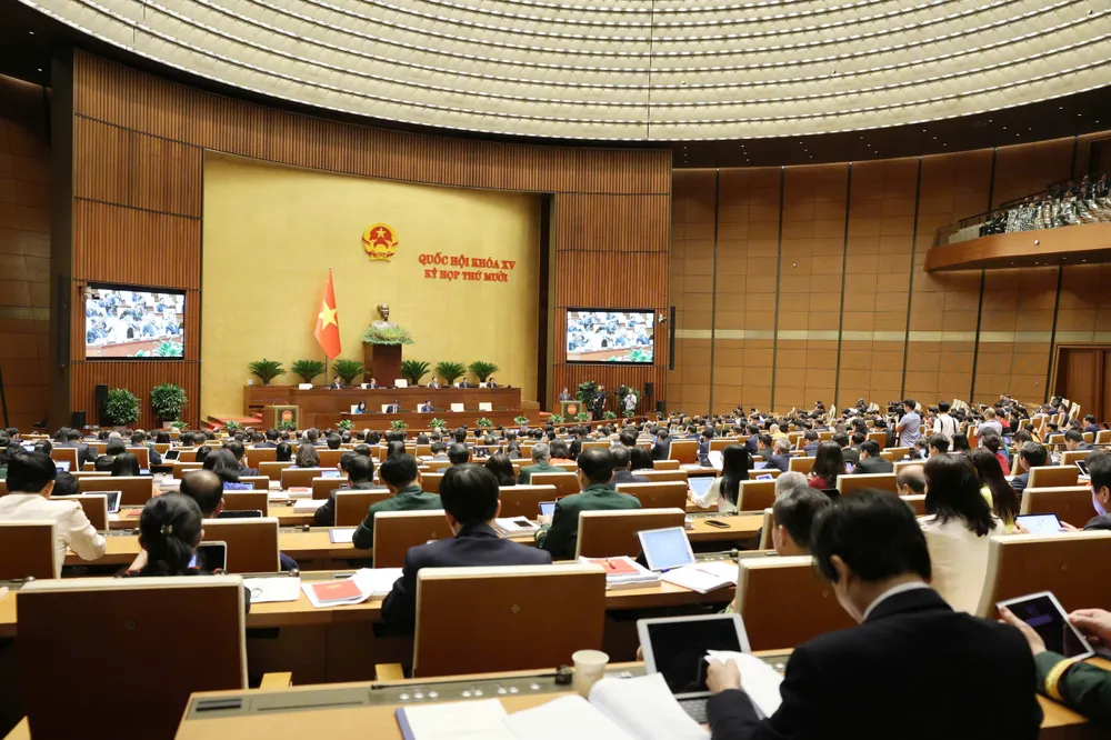 Phiên khai mạc kỳ họp thứ 10, Quốc hội khóa XV, sáng 20-10. Ảnh: QUANG PHÚC QCHT.jpeg