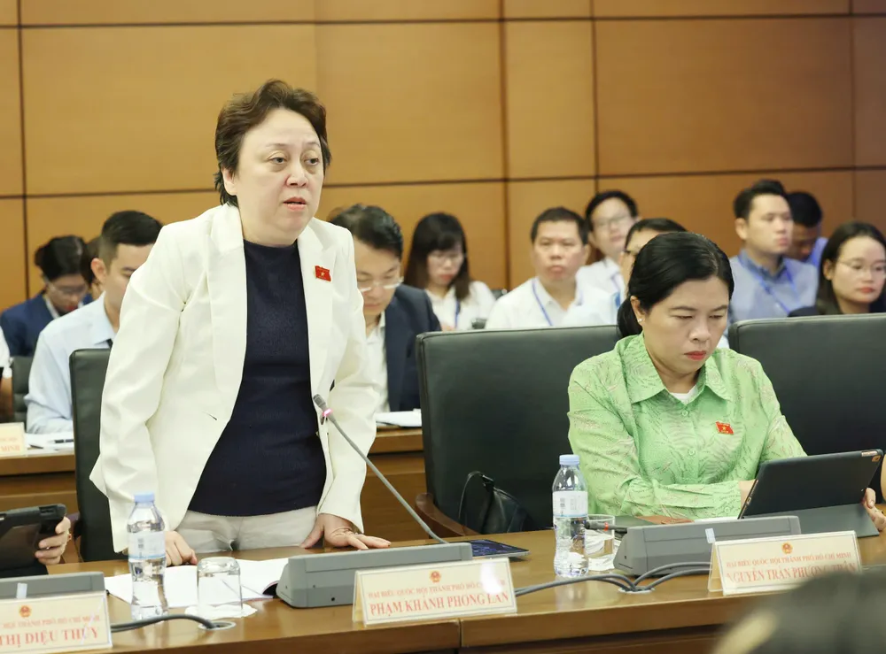 ผู้แทน Pham Khanh Phong Lan (HCMC) กล่าวสุนทรพจน์ ภาพถ่าย: “Quang Phuc” PHONG LAN .jpg