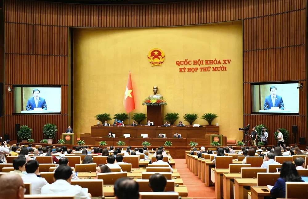 Utsikt over Dien Hong-hallen, morgenen 28. oktober. Foto: VIET CHUNG HỘI TRƯỜNG.jpeg