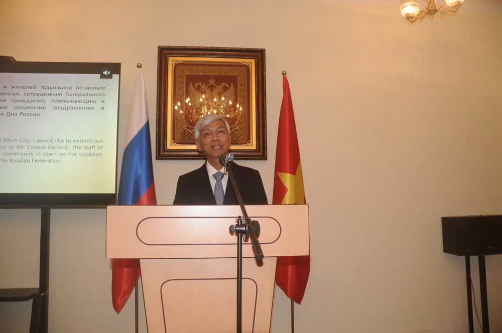 Phó Chủ tịch UBND TPHCM Võ Văn Hoan phát biểu tại buổi lễ. Ảnh: MINH CHÂU 2.JPG