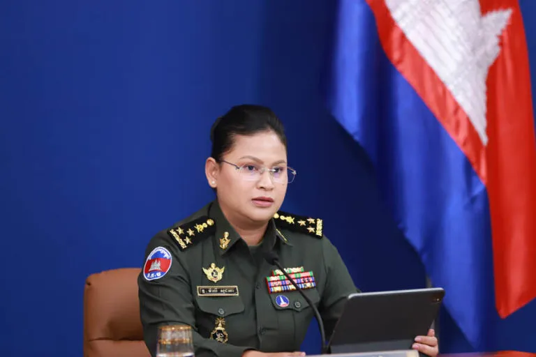 Người phát ngôn Bộ Quốc phòng Campuchia Maly Socheata. Ảnh: CPP.ORG.KH Cam.jpg