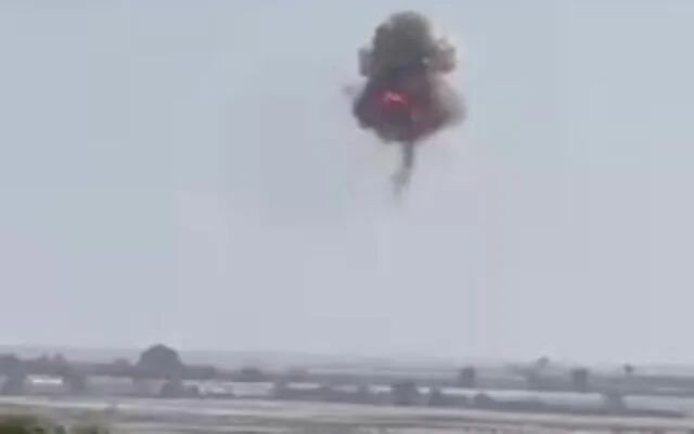 Một UAV của Houthi bị bắn hạ ở miền Nam Israel. Ảnh: X Houthi.jpg