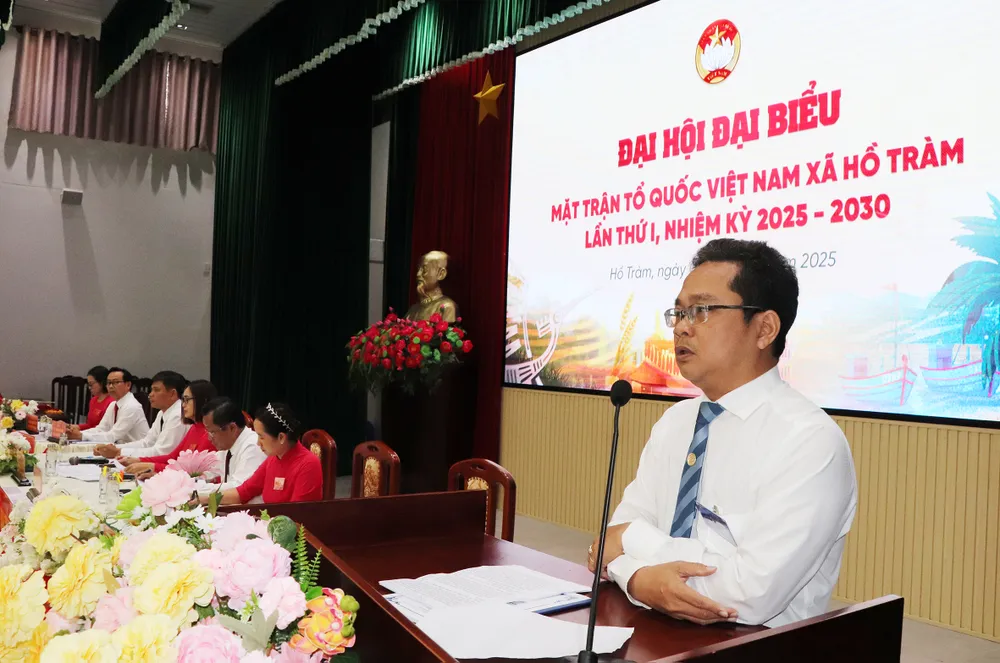 Đồng chí Phạm Minh Tuấn phát biểu Đồng chí Phạm Minh Tuấn, Phó Chủ tịch Ủy ban MTTQ Việt Nam TPHCM.jpg