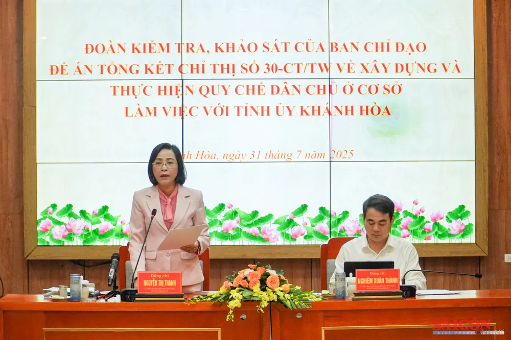 Phó Chủ tịch Quốc hội Nguyễn Thị Thanh phát biểu. Ảnh: HIẾU GIANG dasua-08926.jpg
