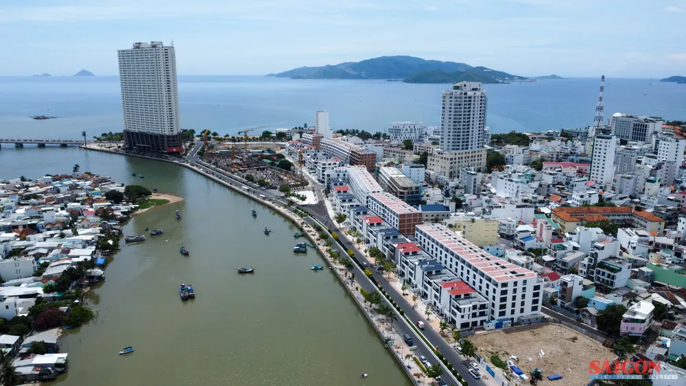 Dự án Khu dân cư Cồn Tân Lập, phường Nha Trang nhìn từ trên cao. Ảnh: HIẾU GIANG dasua-10.jpg