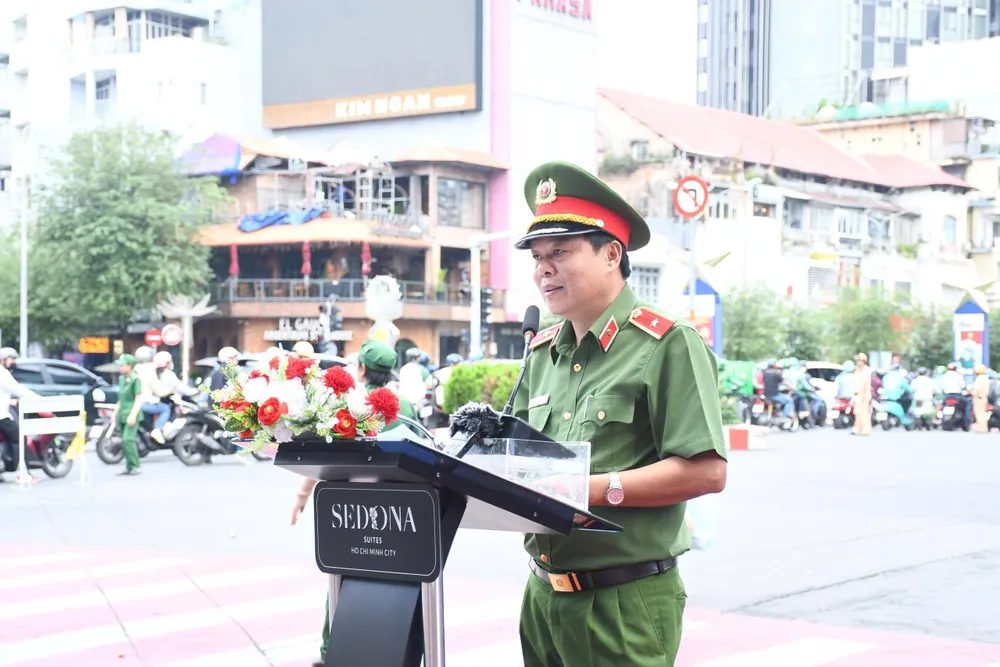 Thiếu tướng Nguyễn Thanh Hưởng phát biểu tại diễn tập. Ảnh: VĂN ANH z7173616723477_b54b4742cda847d3a36383c2d0db24d9.jpg