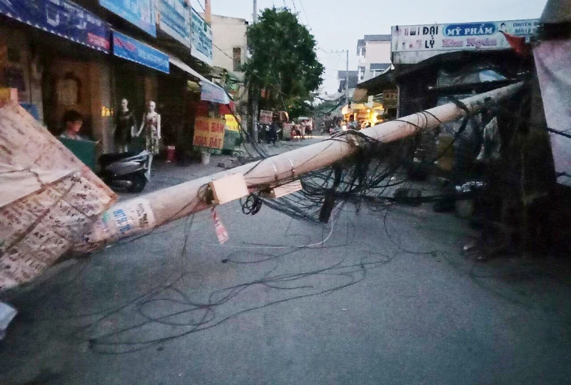 Hiện trường được phong tỏa. Ảnh: ĐAN NGUYÊN