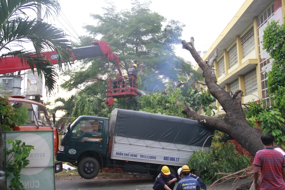 Hiện trường vụ việc. Ảnh: ĐAN NGUYÊN