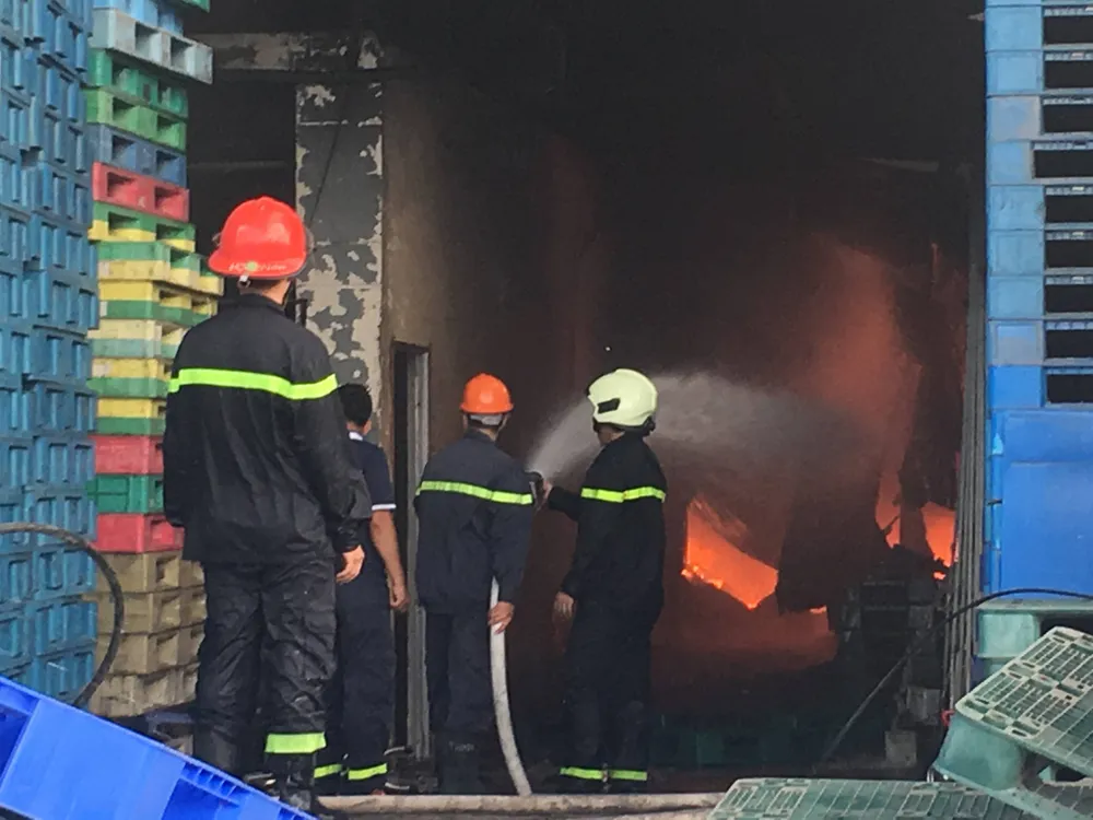  Cháy lớn gần ngã tư Vũng Tàu: 3 công ty làm pallet, 1 xưởng gỗ thiệt hại nặng ảnh 5