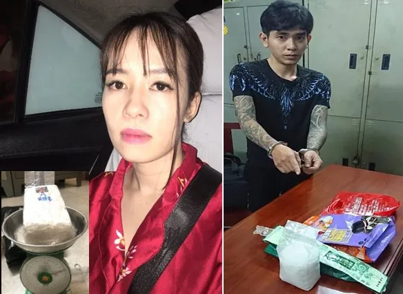 Hai trong 6 đối tượng bị bắt giữ. Ảnh: C.A