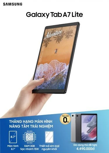 Samsung Galaxy Tab A7 Lite - Nâng tầm trải nghiệm giải trí đa phương tiện