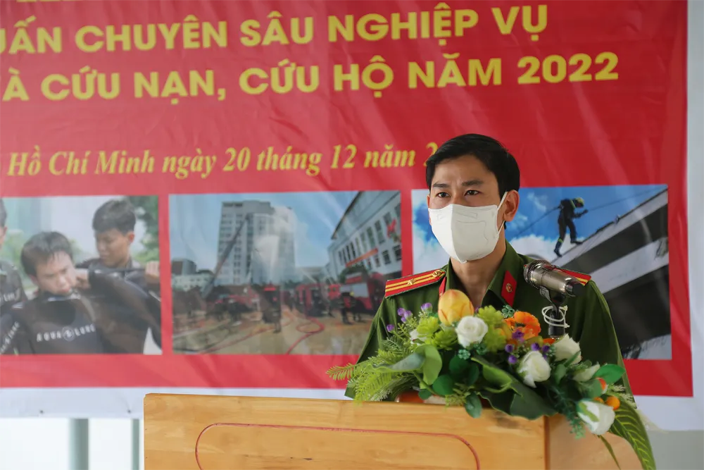 Tập huấn chuyên sâu nghiệp vụ chữa cháy và cứu hộ cứu nạn năm 2022 ảnh 1