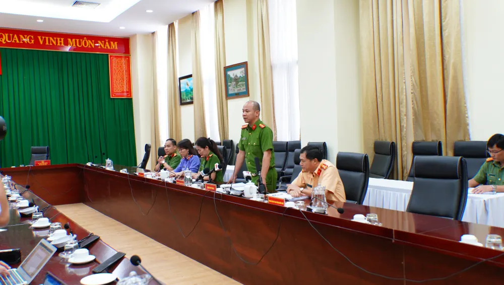 Thiếu tá Nguyễn Thành Hưng, Phó Phòng Cảnh sát Hình sự (PC02), Công an TPHCM thông tin về quá trình điều tra.