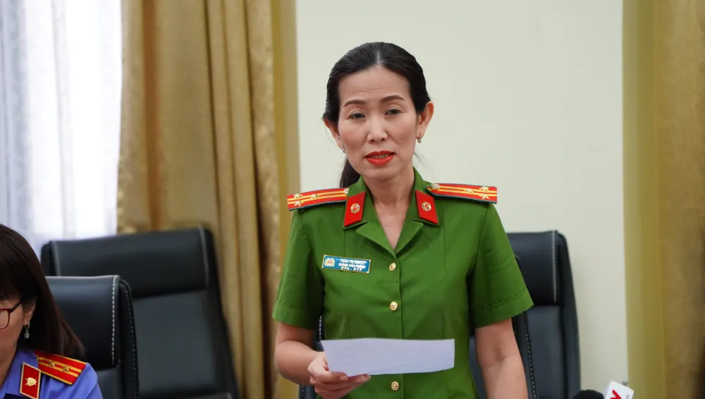 Thượng tá Trần Thị Kim Lý, Chánh Văn phòng Cơ quan CSĐT Công an TPHCM chia sẻ về vụ việc