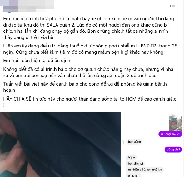 Thông tin vụ việc đăng tải trên tài khoản L.K.T. gây xôn xao dư luận