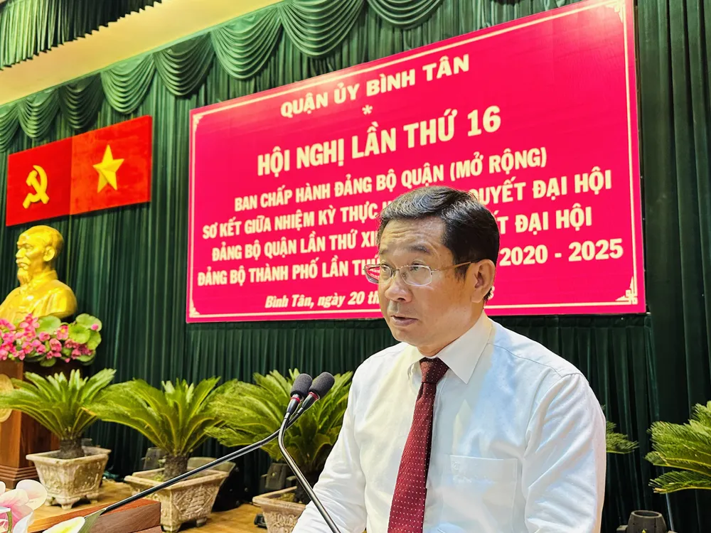 Chủ nhiệm UBKT Thành ủy TPHCM Dương Ngọc Hải phát biểu. Ảnh: CHÍ THẠCH Chủ nhiệm UBKT Thành ủy TPHCM Dương Ngọc Hải phát biểu. Ảnh: CHÍ THẠCH