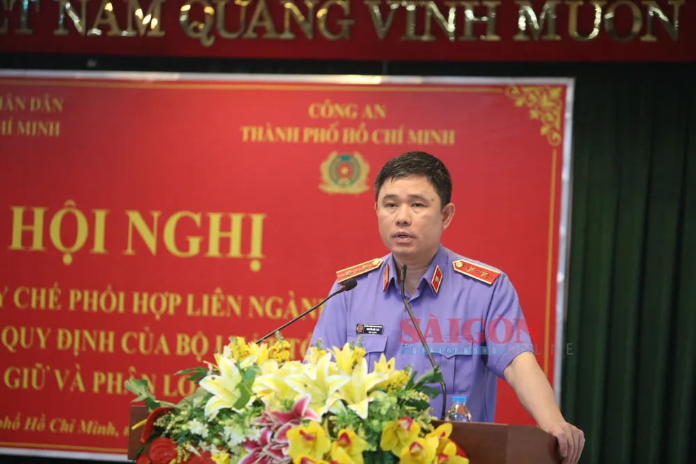 Viện trưởng Viện KSND TPHCM Nguyễn Đức Thái phát biểu tại hội nghị. Ảnh: CHÍ THẠCH Viện trưởng Viện KSND TPHCM Nguyễn Đức Thái phát biểu tại hội nghị. Ảnh: CHÍ THẠCH