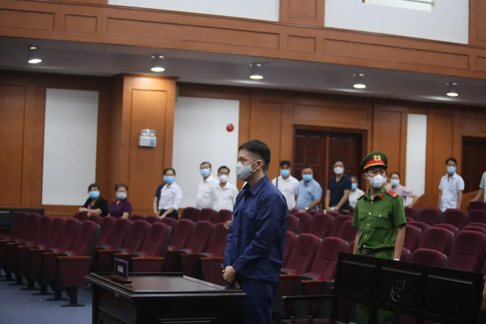 Bị cáo Nguyễn Kim Trung Thái tại tòa ngày 10-5