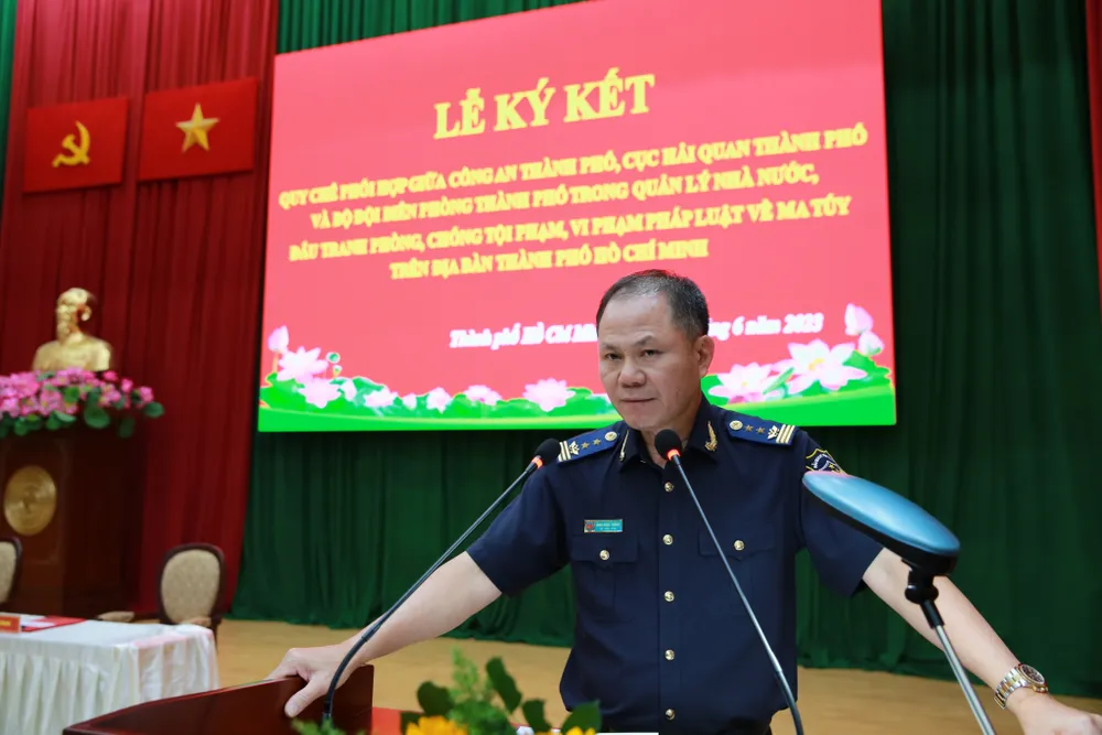Cục trưởng Cục Hải quan TPHCM Đinh Ngọc Thắng phát biểu tại hội nghị. Ảnh: CHÍ THẠCH Cục trưởng Cục Hải quan TPHCM Đinh Ngọc Thắng phát biểu tại hội nghị. Ảnh: CHÍ THẠCH