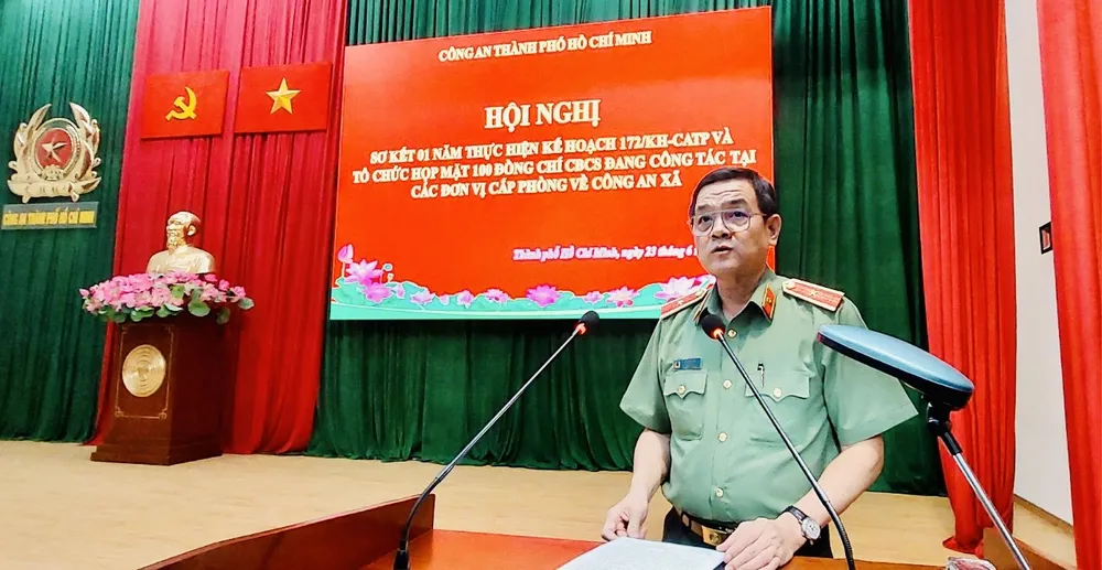 Thiếu tướng Lê Hồng Nam, Giám đốc Công an TPHCM phát biểu chỉ đạo Thiếu tướng Lê Hồng Nam, Giám đốc Công an TPHCM phát biểu chỉ đạo