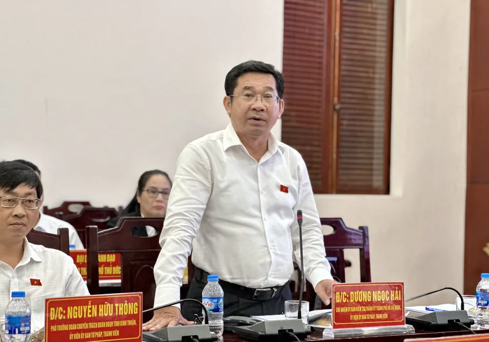 Đồng chí Dương Ngọc Hải phát biểu. Ảnh: CHÍ THẠCH Đồng chí Dương Ngọc Hải phát biểu. Ảnh: CHÍ THẠCH