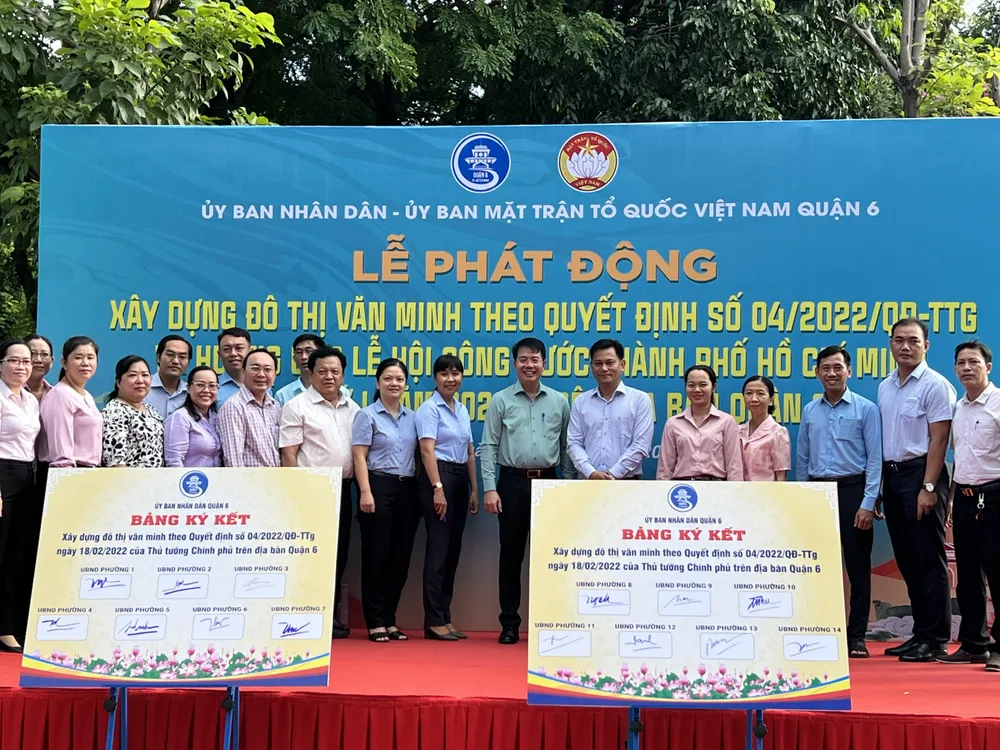 Các đơn vị ký kết giao ước hưởng ứng xây dựng đô thị văn minh Các đơn vị ký kết giao ước hưởng ứng xây dựng đô thị văn minh