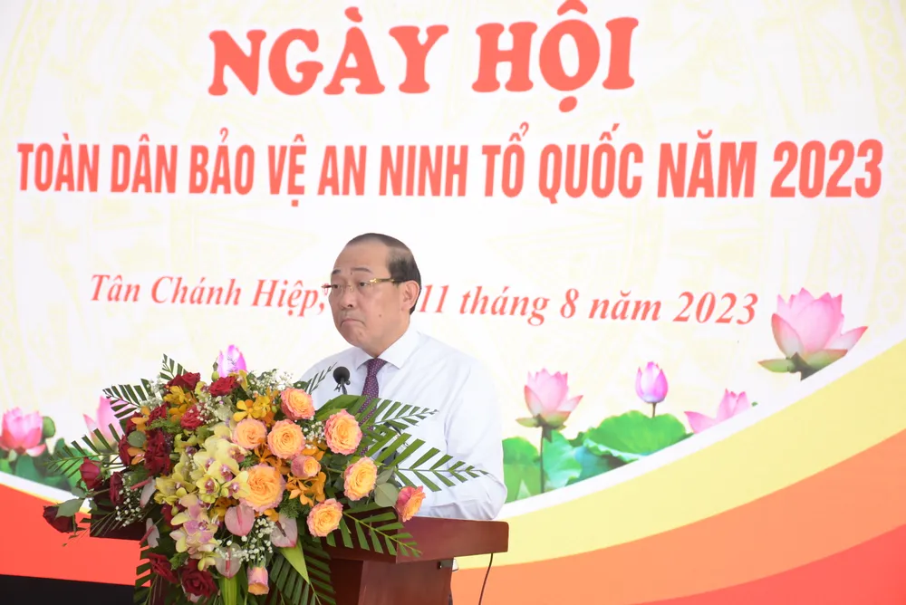 Phó Chủ tịch Ủy ban Trung ương MTTQ Việt Nam Hoàng Công Thủy phát biểu