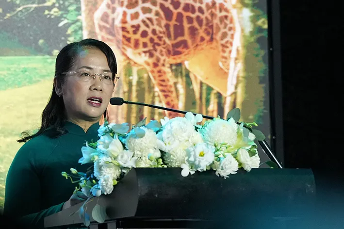 Chủ tịch Ủy ban MTTQ Việt Nam TPHCM Trần Kim Yến phát biểu Chủ tịch Ủy ban MTTQ Việt Nam TPHCM Trần Kim Yến phát biểu