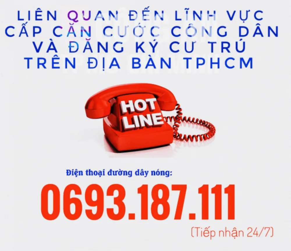 Đường dây nóng của Công an TPHCM về cư trú Đường dây nóng của Công an TPHCM về cư trú