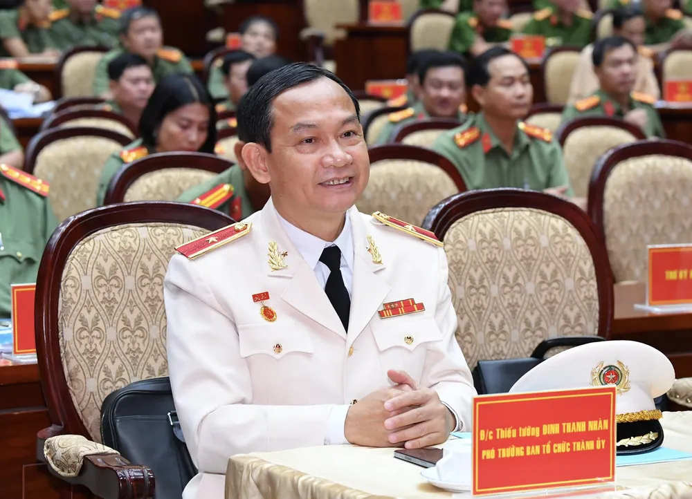 Thiếu tướng Đinh Thanh Nhàn, Phó Trưởng Ban Tổ chức Thành ủy TPHCM. Ảnh VIỆT DŨNG