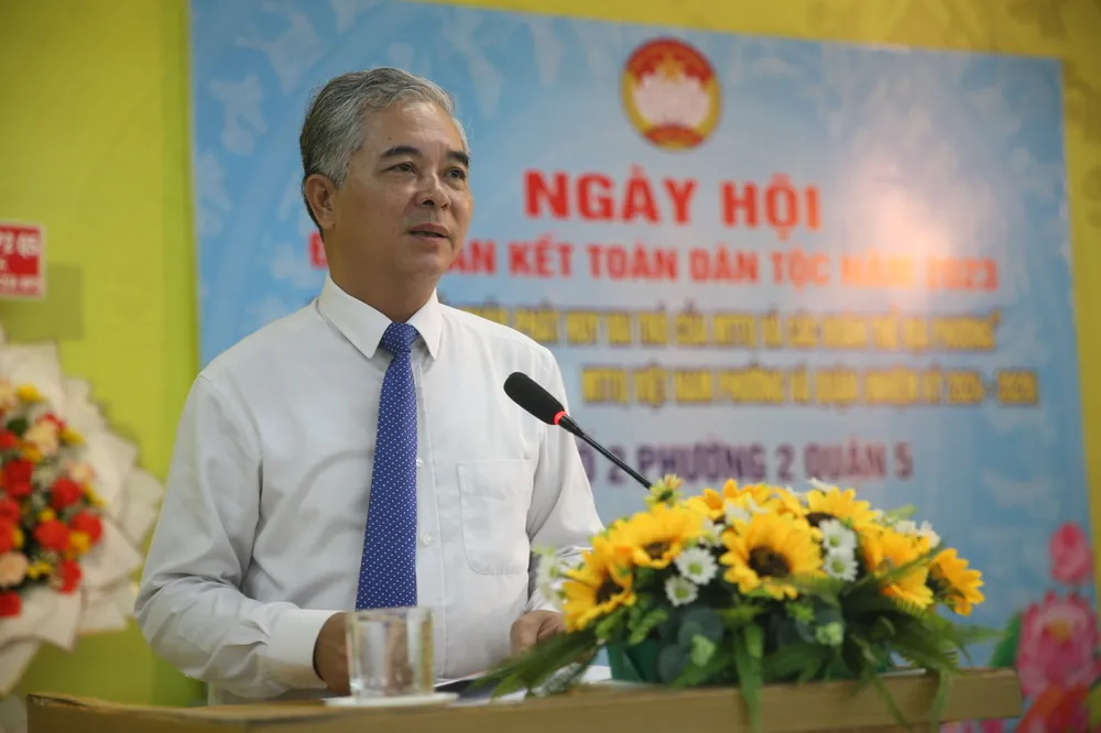 Phó Chủ tịch UBND TPHCM Ngô Minh Châu phát biểu tại ngày hội