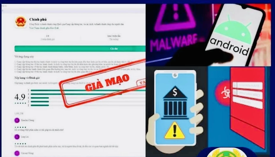 Người dân bị dẫn dụ cài ứng dụng chứa mã độc, bị chiếm đoạt tiền trong tài khoản ngân hàng.