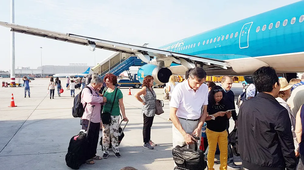 Vietnam Airlines tăng 40 chuyến bay phục vụ cao điểm lễ 2-9. Ảnh: Đ.T
