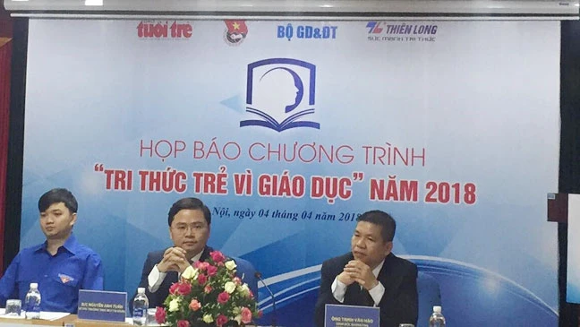 Họp báo công bố chương trình Tri thức trẻ vì giáo dục