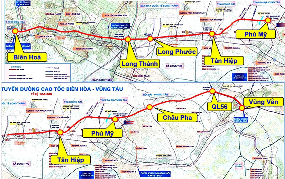 Phê duyệt dự án thành phần cao tốc Biên Hòa - Vũng Tàu hơn 6.850 tỷ đồng