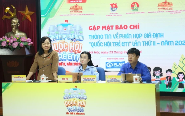 Gặp mặt báo chí thông tin về phiên họp giả định “Quốc hội trẻ em” lần thứ 2