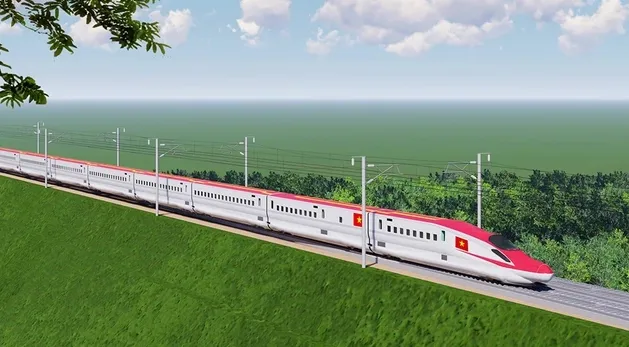 Đường sắt tốc độ cao. Ảnh: AI tạo